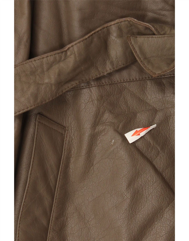 Vintage Herren Lederjacke IT 56 3XL Braun