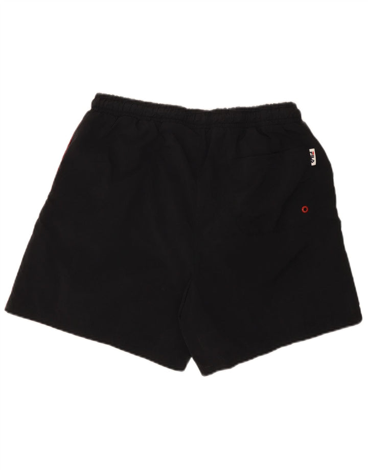 Fila Herren Badeshorts XL Schwarz Colourblock Nylon