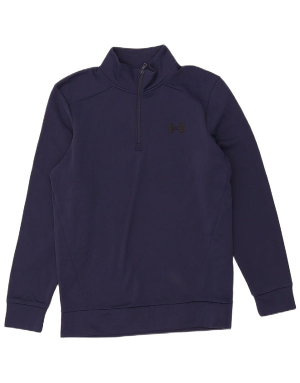 Under Armour Herren-Sweatshirt mit Reißverschluss am Hals, Größe S, Marineblau, Polyester