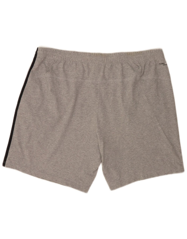Adidas Herren Climalite Sport Shorts 2XL Grau gefleckte Baumwolle