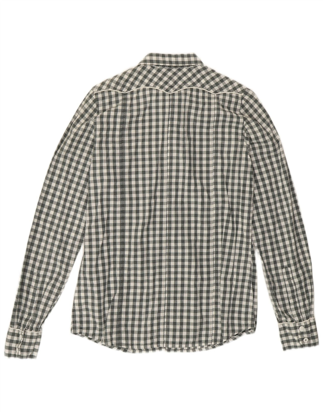 G-STAR Grafikhemd für Jungen, 14–15 Jahre, mittelgraue Gingham-Baumwolle