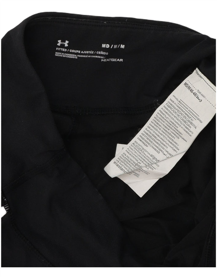 UNDER ARMOUR Damen Heat Gear Leggings UK 12 Mittelschwarz Farbblock
