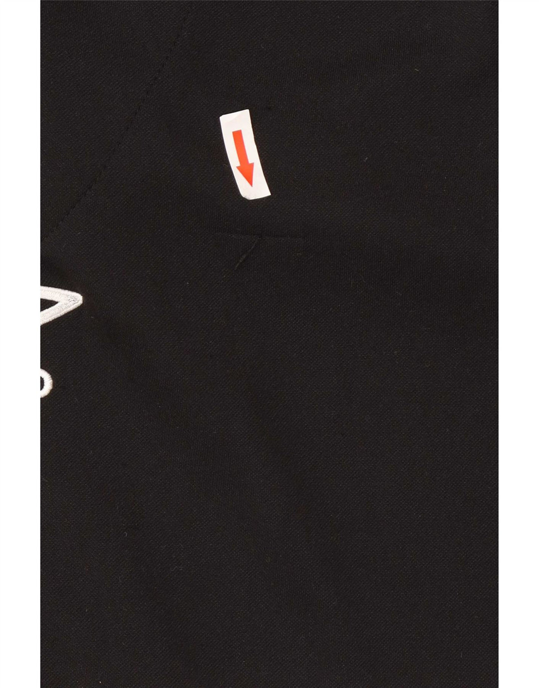 Umbro Herren-Trainingsanzug-Oberteil mit Reißverschluss am Hals, großes schwarzes Polyester