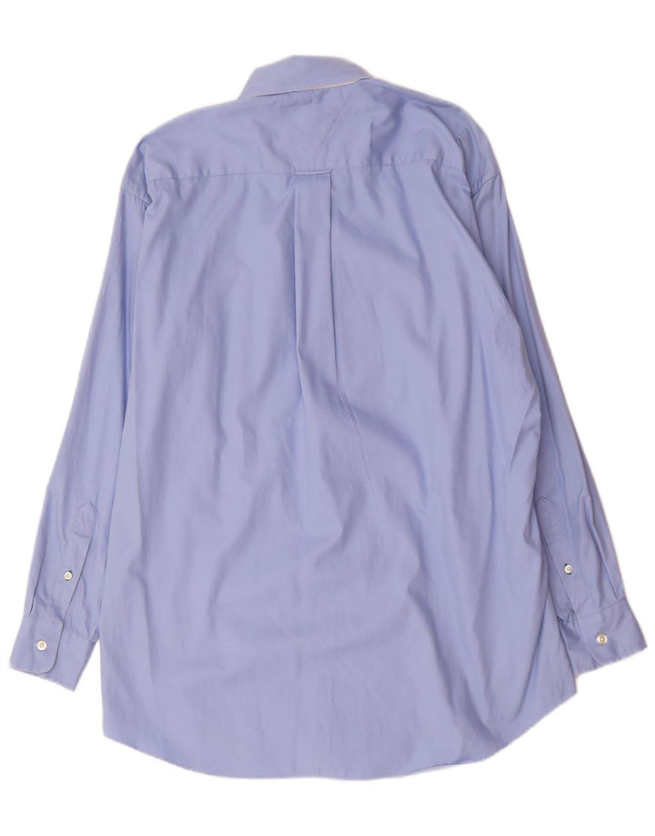 Tommy Hilfiger Herrenhemd Größe 15 mittelblaue Baumwolle