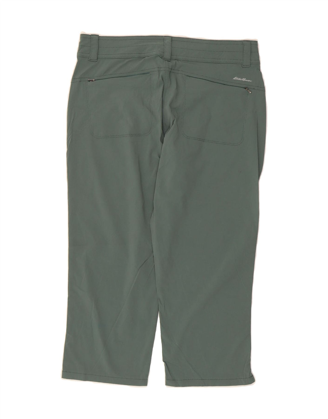 EDDIE BAUER Womens Straight Capri Trousers US 6 Medium W32 L21 Green Nylon Vintage Eddie Bauer and Second-Hand Eddie Bauer from Messina Hembry 
