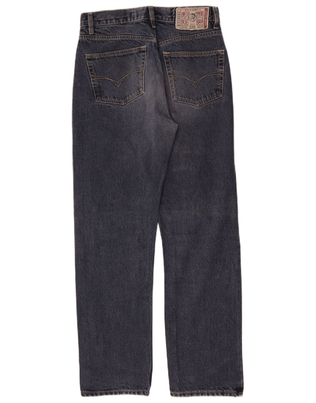 Diesel Herren Straight Jeans W32 L32 Marineblaue Baumwolle