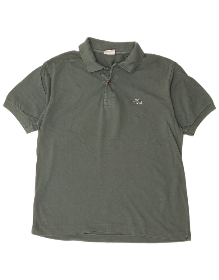 Lacoste Herren-Poloshirt, Größe 4, mittelgrüne Baumwolle