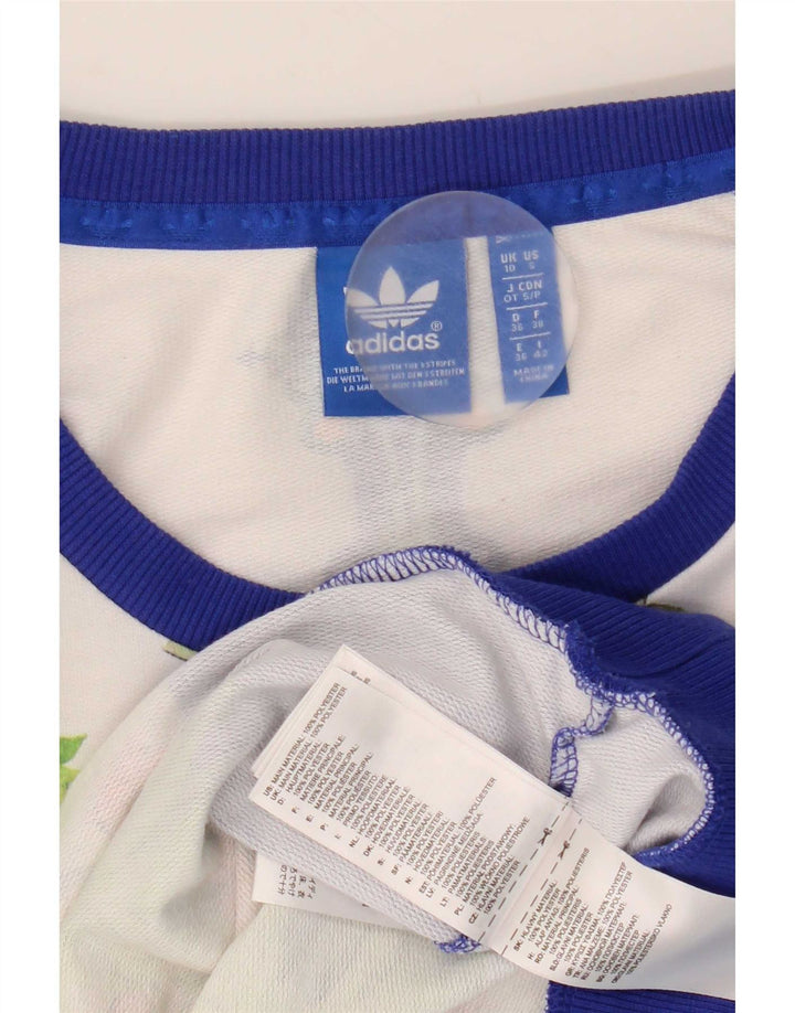 Adidas Damen Graphic Oversized Sweatshirt Pullover UK 10 Small Blau
