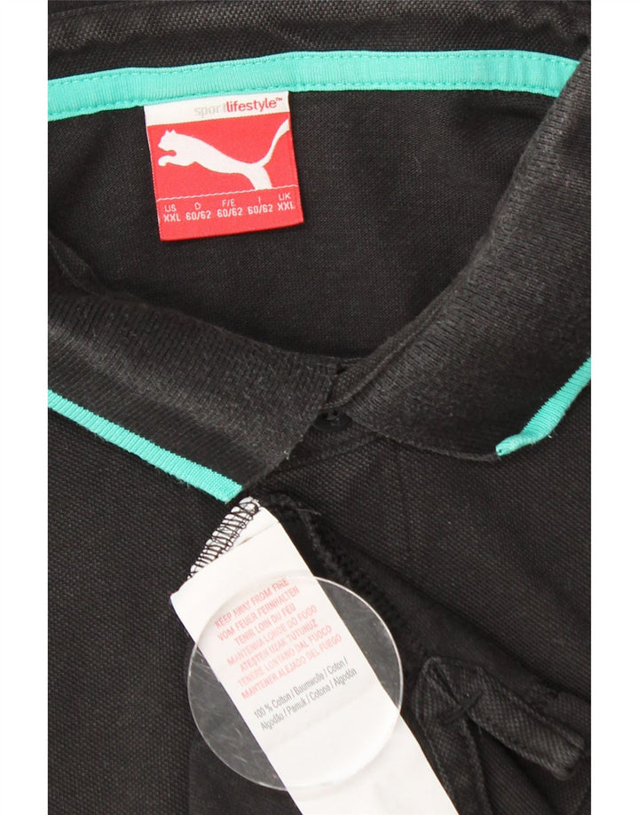 PUMA Herren Poloshirt 2XL Schwarz Baumwolle