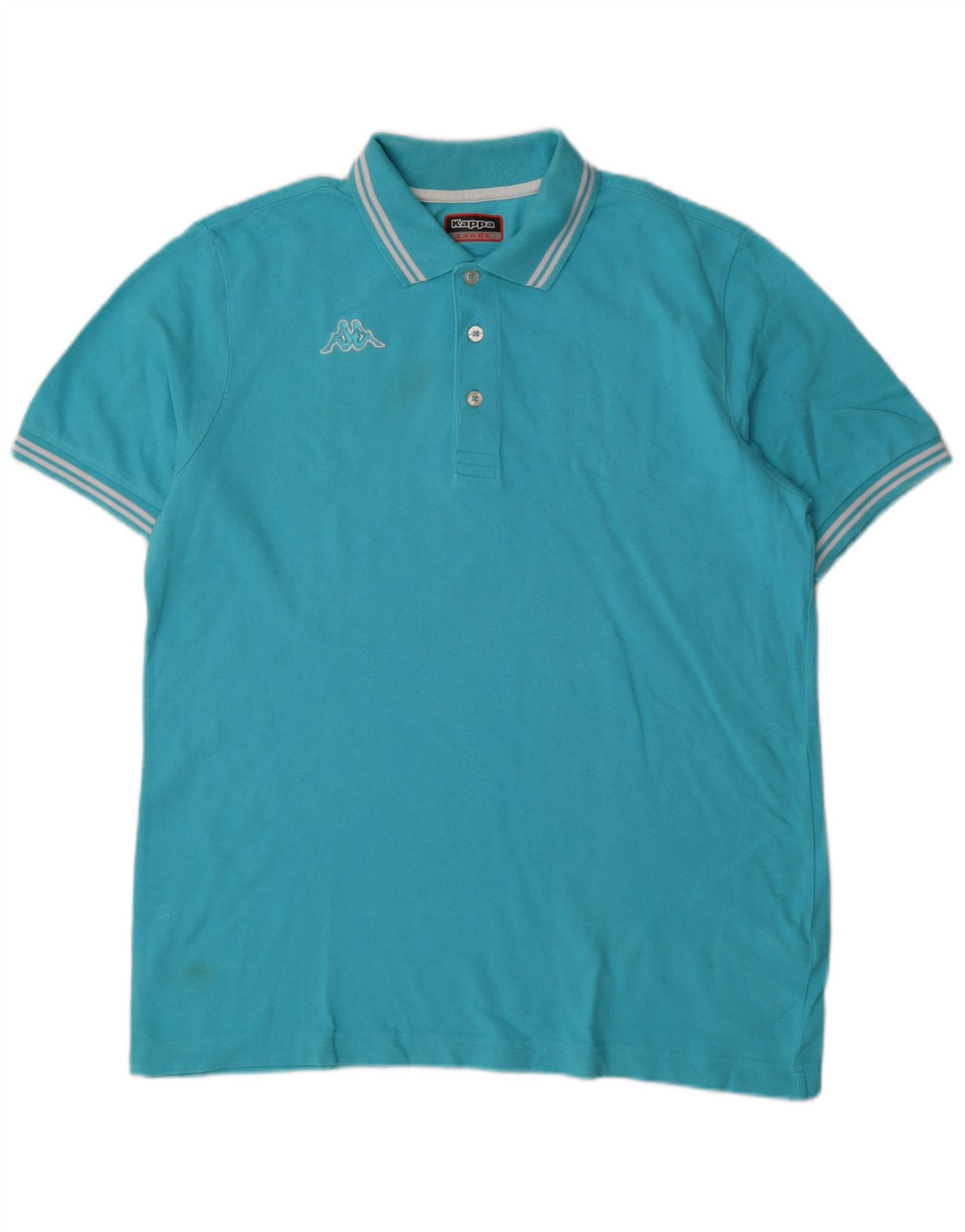 Kappa Herren-Poloshirt, große blaue Baumwolle