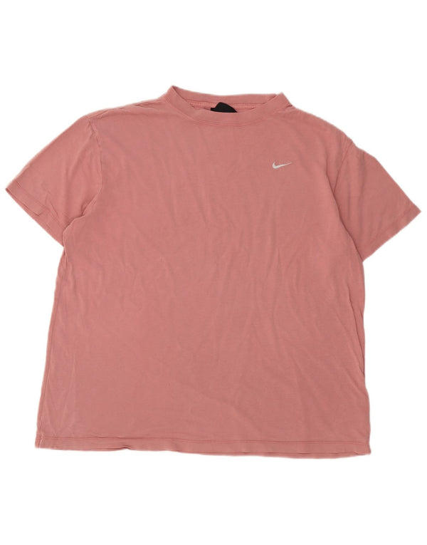 Nike Mens T-Shirt Top Medium Pink Cotton