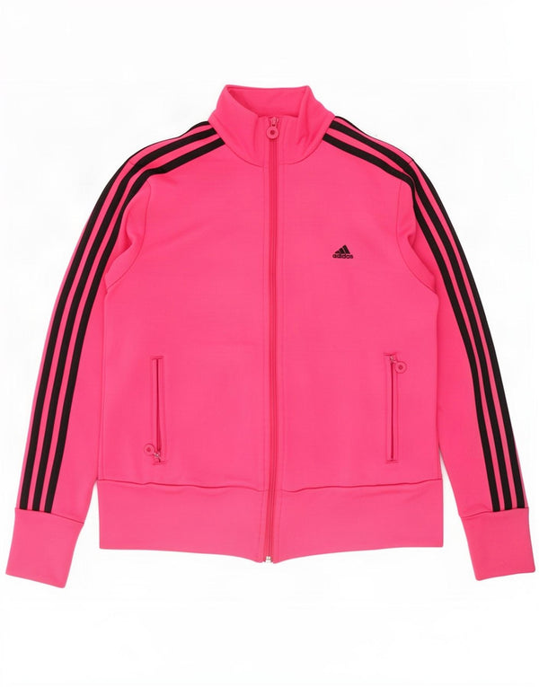 Adidas Damen Trainingsanzug Top Jacke UK 16 Large Pink Polyester