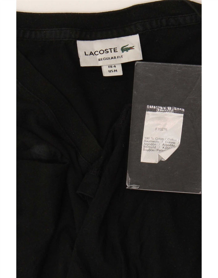 Lacoste Herren-T-Shirt mit normaler Passform, Größe 4, mittelschwarz, Baumwolle
