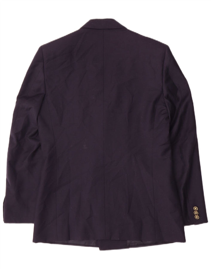 Pierre Cardin Herren Zweireiher-Blazerjacke IT 46 Kleine marineblaue Wolle