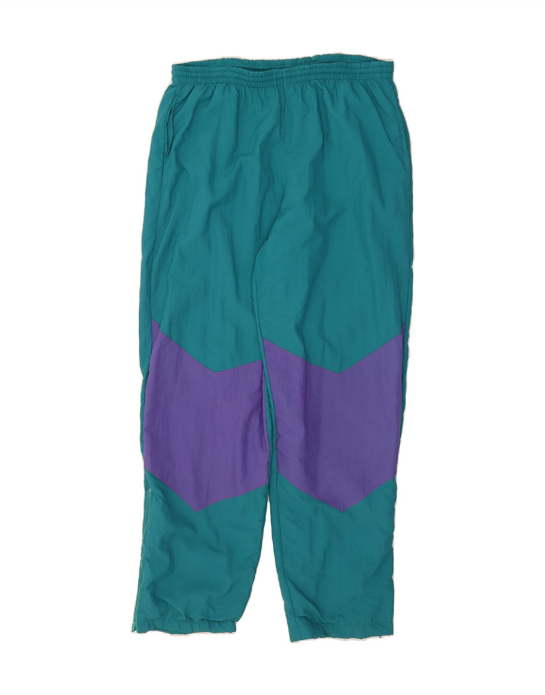 THINK PINK Mens Tracksuit Trousers Joggers Large  Turquoise Colourblock Vintage Think Pink and Second-Hand Think Pink from Messina Hembry 