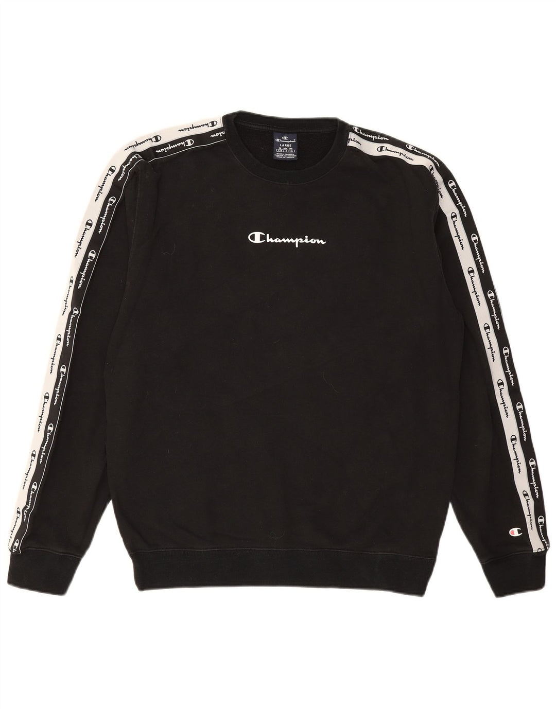 CHAMPION Herren-Sweatshirt mit Grafik, groß, aus schwarzer Baumwolle