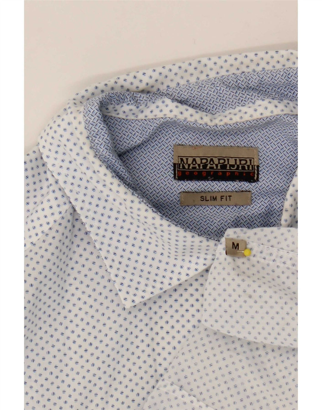 Napapijri Slim-Fit-Hemd für Herren, mittelweiß gepunktet