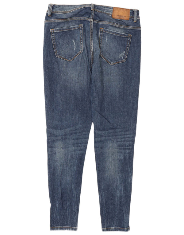 Zara Damen Z1975 Distressed Skinny Jeans EU 38 Small W28 L28 Blaue Baumwolle