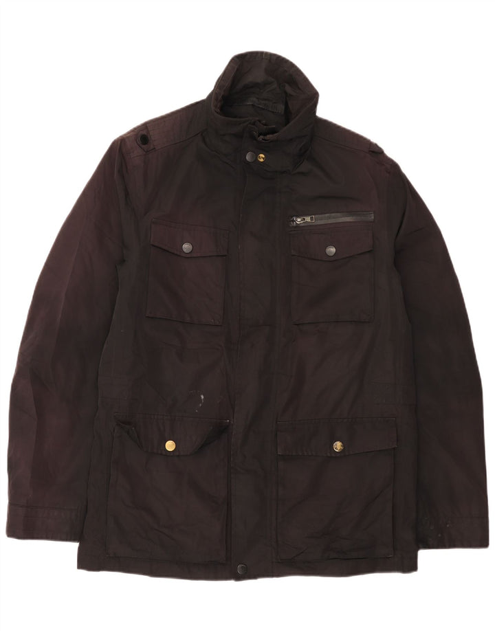 Marks & Spencer Herren-Utility-Jacke UK 38 Mittelschwarzes Polyester