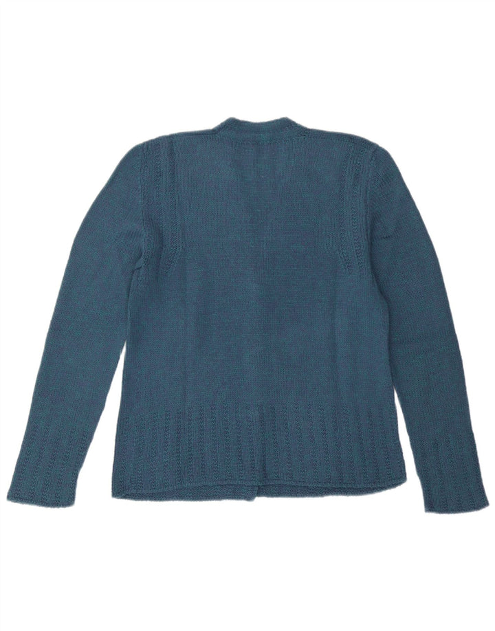 Vintage Damen Cardigan Pullover UK 12 Mittelblau