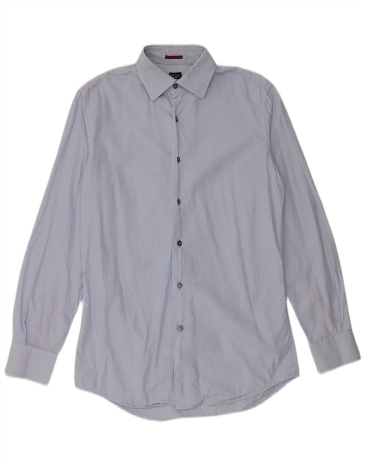 Paul Smith Herrenhemd Größe 38 15 mittelblaue Baumwolle
