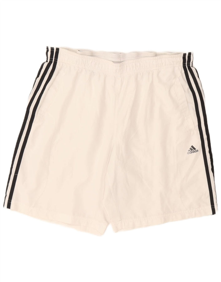 Adidas Herren Climacool Badeshorts, groß, weißes Farbblock-Polyester