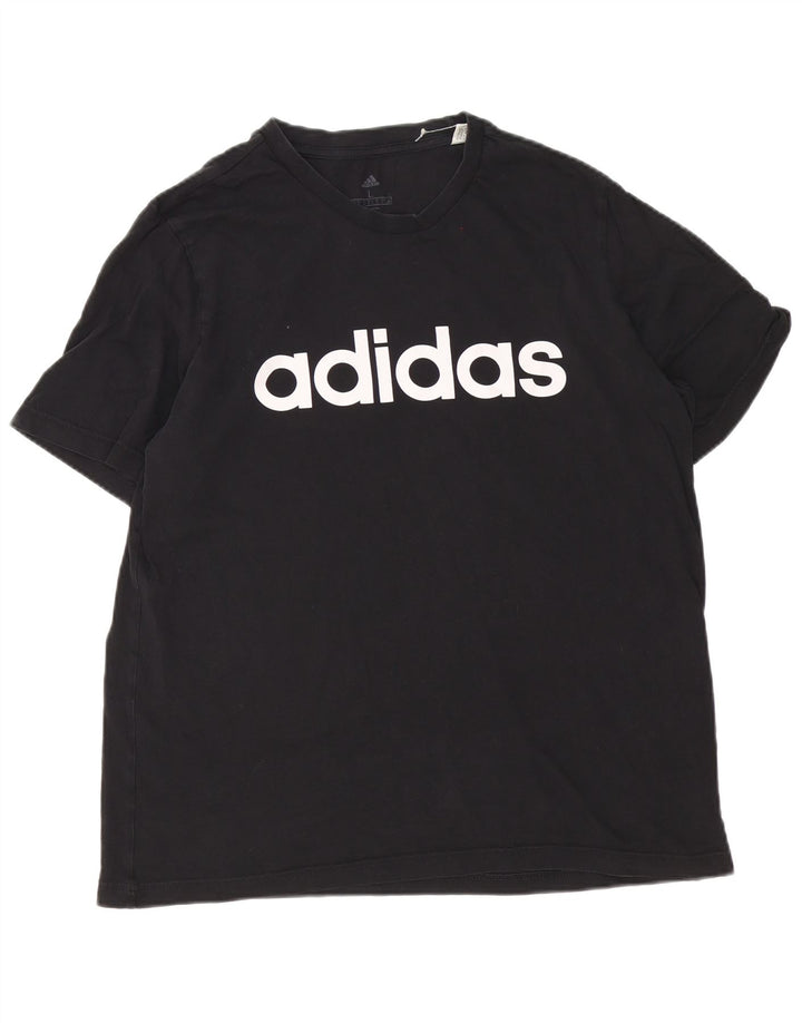 Adidas Herren Grafik T-Shirt Top Large Schwarz Baumwolle