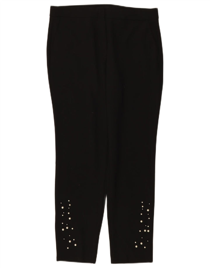 Zara Slim Chino-Hose für Damen, Größe S, W26, L27, Schwarz, Polyester
