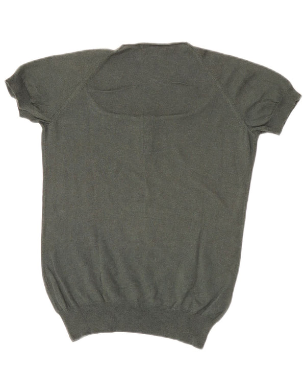 Massimo Dutti Damen-Pullover mit U-Boot-Ausschnitt, Gr. 10, Small Khaki
