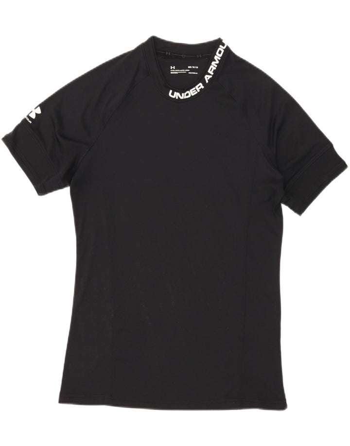 Under Armour Herren Heat Gear Graphic T-Shirt Top Mittelschwarzes Polyester
