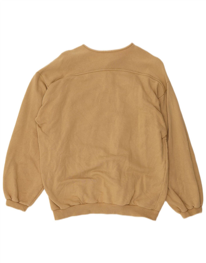 VINTAGE Damen Sweatshirt Pullover UK 16 Large Beige
