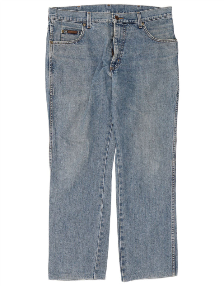 Wrangler Herren Texas Straight Jeans W35 L29 Blaue Baumwolle