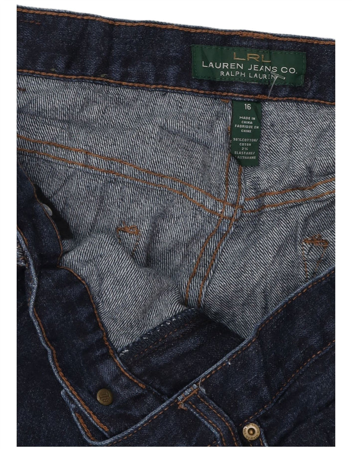 RALPH LAUREN Damen Capri-Jeans US 16 2XL W38 L21 Marineblaue Baumwolle