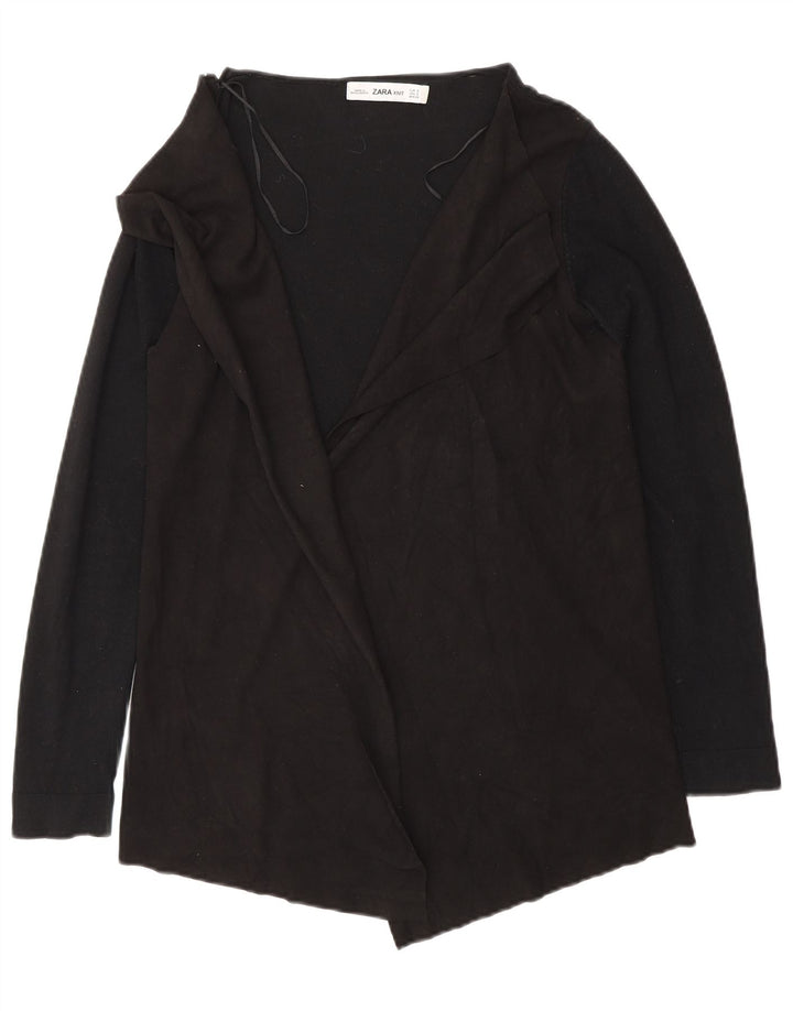 Offener Strickjackenpullover für Herren von Zara, UK 10, Größe S, schwarze Viskose