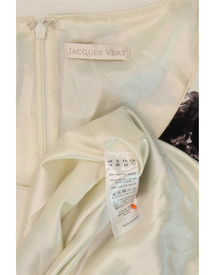 Jacques Vert Damen-Etuikleid, Größe 44, groß, aus weißem, geblümtem Polyester