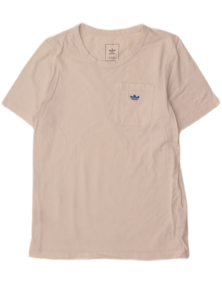 ADIDAS Mens T-Shirt Top Small White Cotton