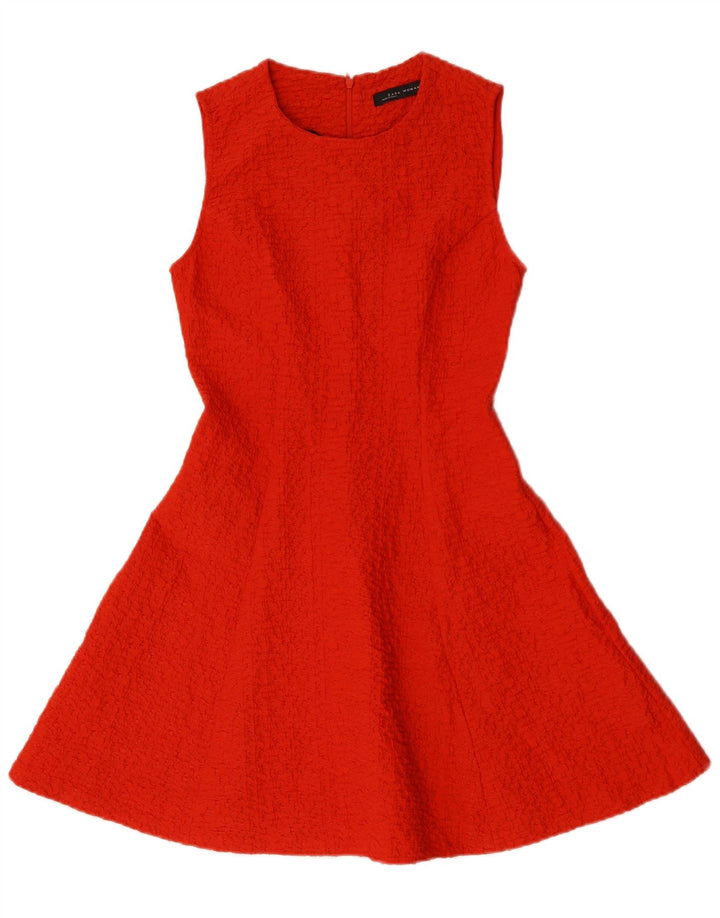 Zara Damen ärmelloses A-Linien-Kleid, Größe S, Rot, Polyester