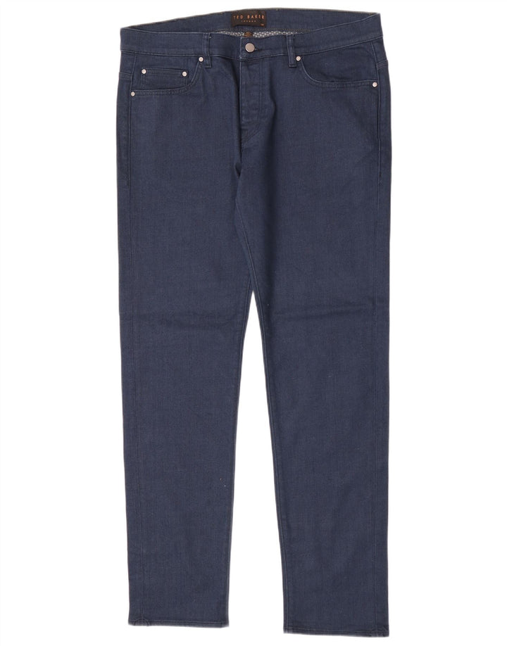 Ted Baker Herren Slim Jeans W36 L32 Marineblau Baumwolle