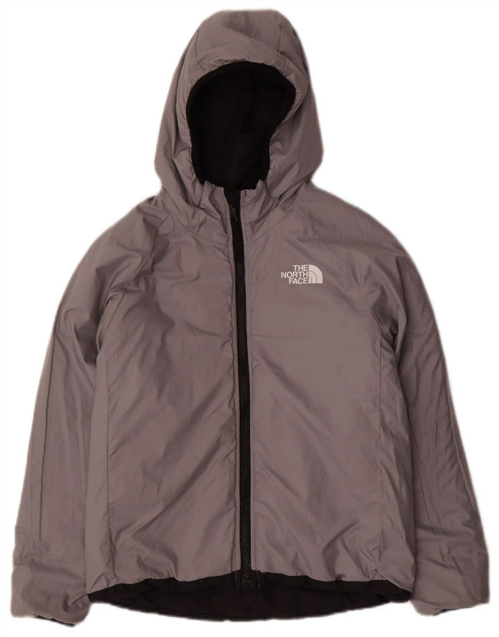 THE NORTH FACE Wattierte Jacke mit Kapuze für Mädchen, 9–10 Jahre, Mittelschwarz