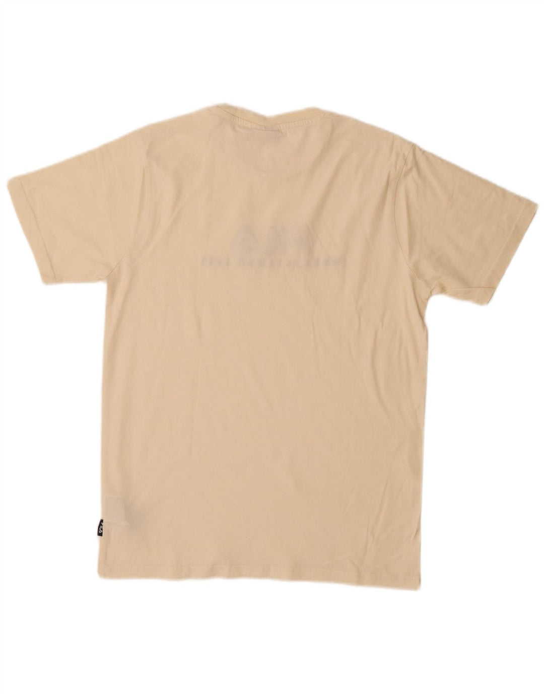 Fila Herren Grafik T-Shirt Top Small Beige Baumwolle