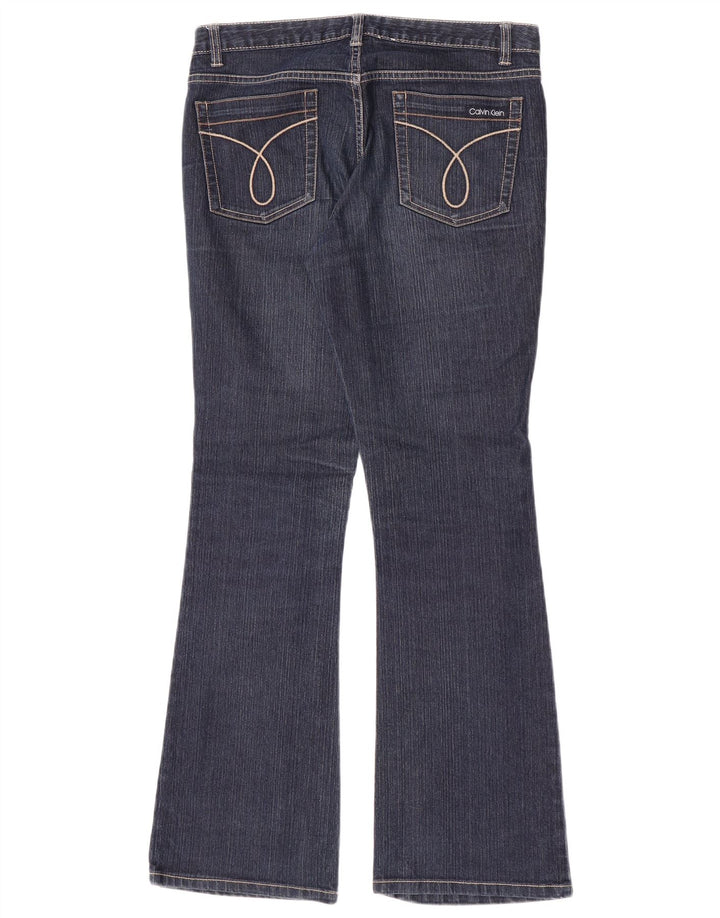 Calvin Klein Damen Flared Jeans US 8 Medium W30 L31 Marineblaue Baumwolle