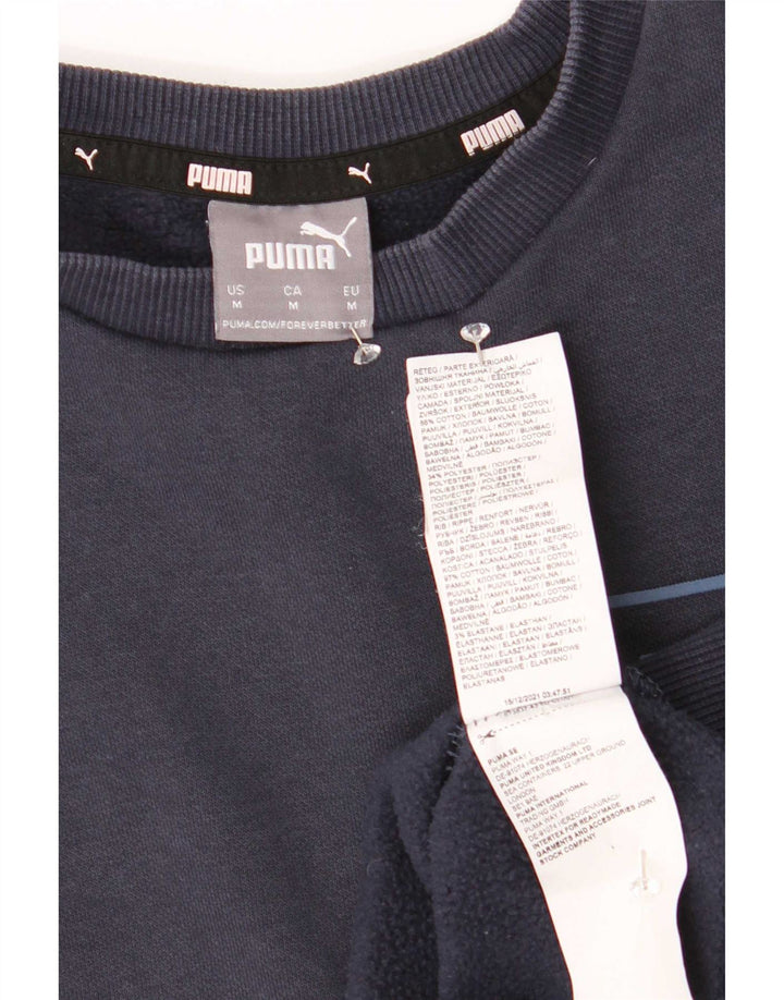 Puma Herren-Sweatshirt-Pullover, mittelmarineblaue Baumwolle