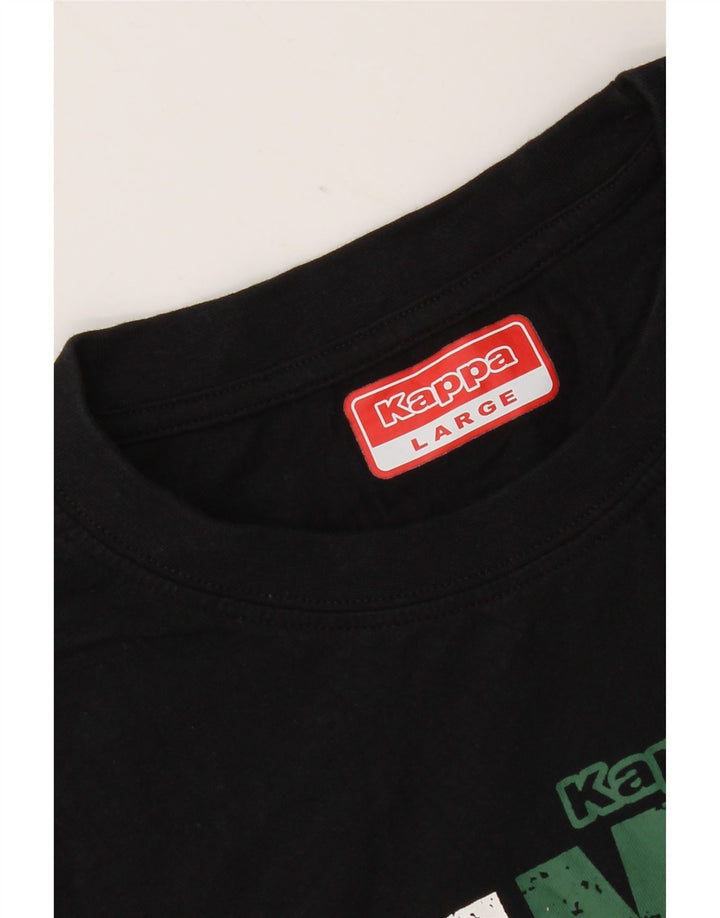 Kappa Herren Graphic Vest Top Large Schwarz