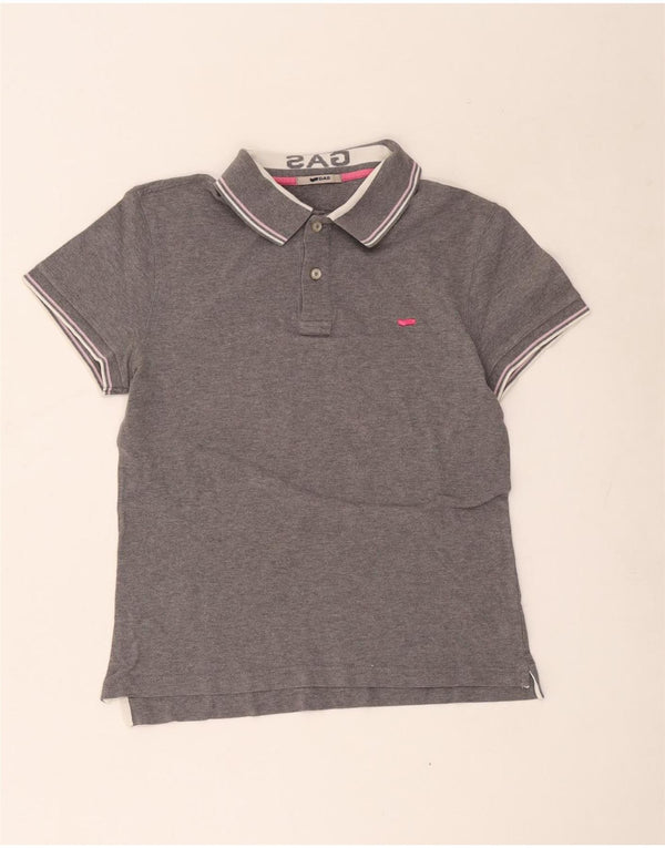 Gas Damen Poloshirt UK 16 Large Grau Baumwolle