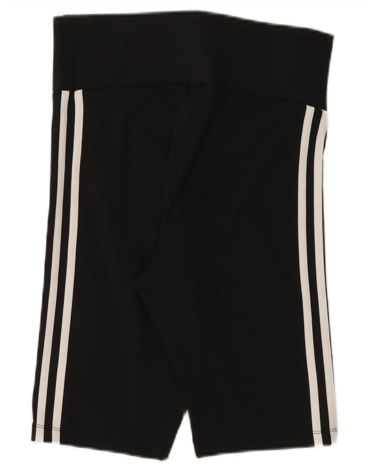 ADIDAS Damen Sportshorts UK 12 Medium Schwarz Polyester