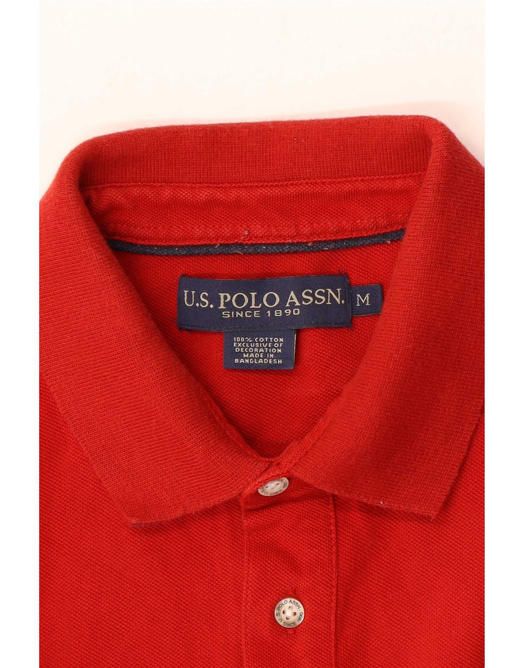 U.S. Polo Assn. Herren-Poloshirt aus mittelroter Baumwolle