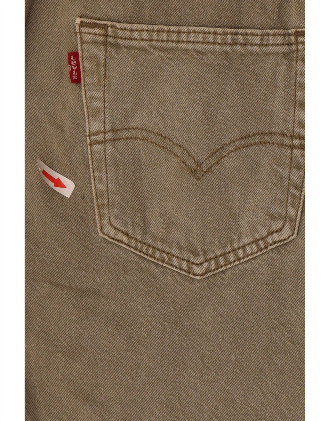 Levi's Herren 501 Denim Shorts W28 Small Khaki Baumwolle