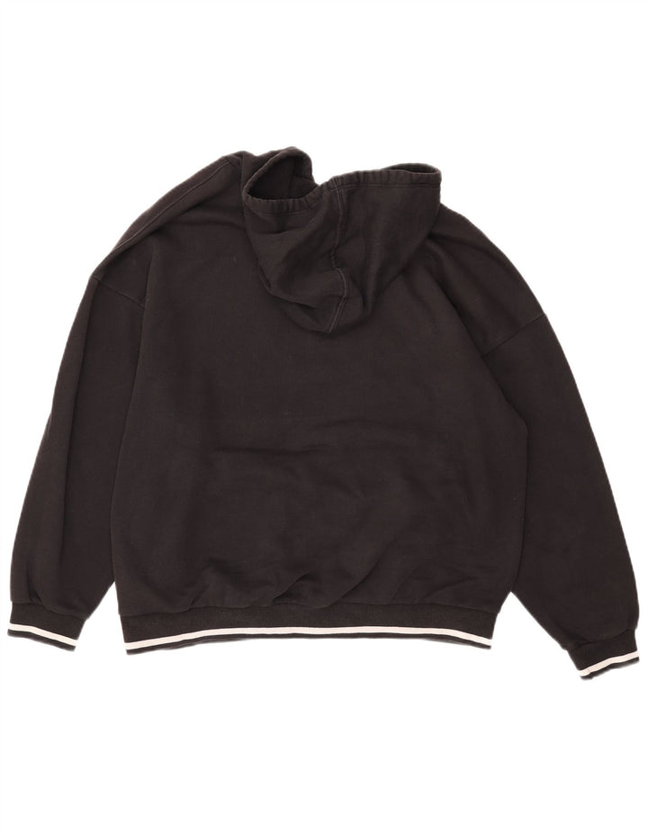 PUMA Damen Graphic Hoodie Pullover UK 16 Large Schwarz Baumwolle