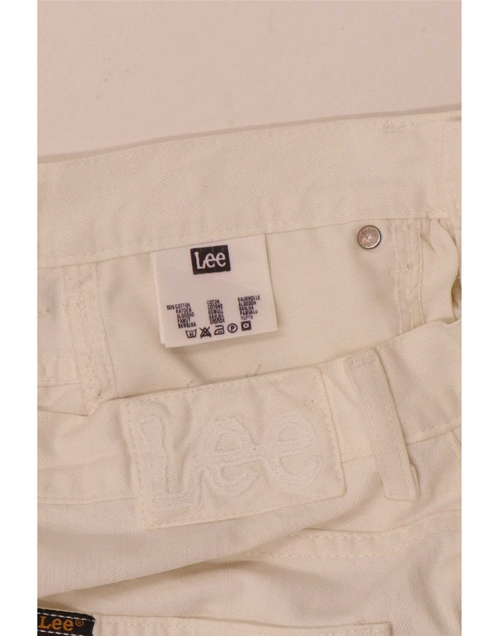 Lee Herren Knox Straight Jeans W30 L34 Weiße Baumwolle