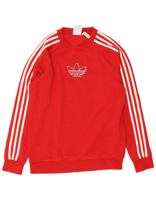 Adidas Herren Grafik-Sweatshirt-Pullover, klein, rote Baumwolle